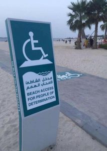 Disabled Access Sign Bach Dubai